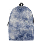 White And Blue Acid Wash Tie Dye Print Backpack