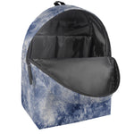 White And Blue Acid Wash Tie Dye Print Backpack