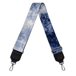 White And Blue Acid Wash Tie Dye Print Bag Strap
