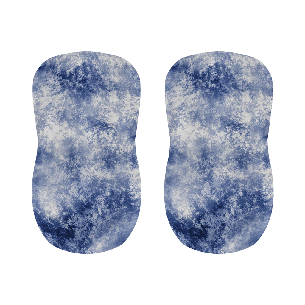 White And Blue Acid Wash Tie Dye Print Bar Stool Covers