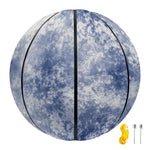 White And Blue Acid Wash Tie Dye Print Basketball