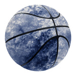 White And Blue Acid Wash Tie Dye Print Basketball