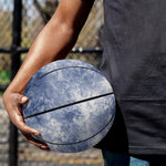 White And Blue Acid Wash Tie Dye Print Basketball