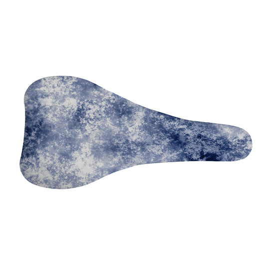 White And Blue Acid Wash Tie Dye Print Bicycle Seat Cover