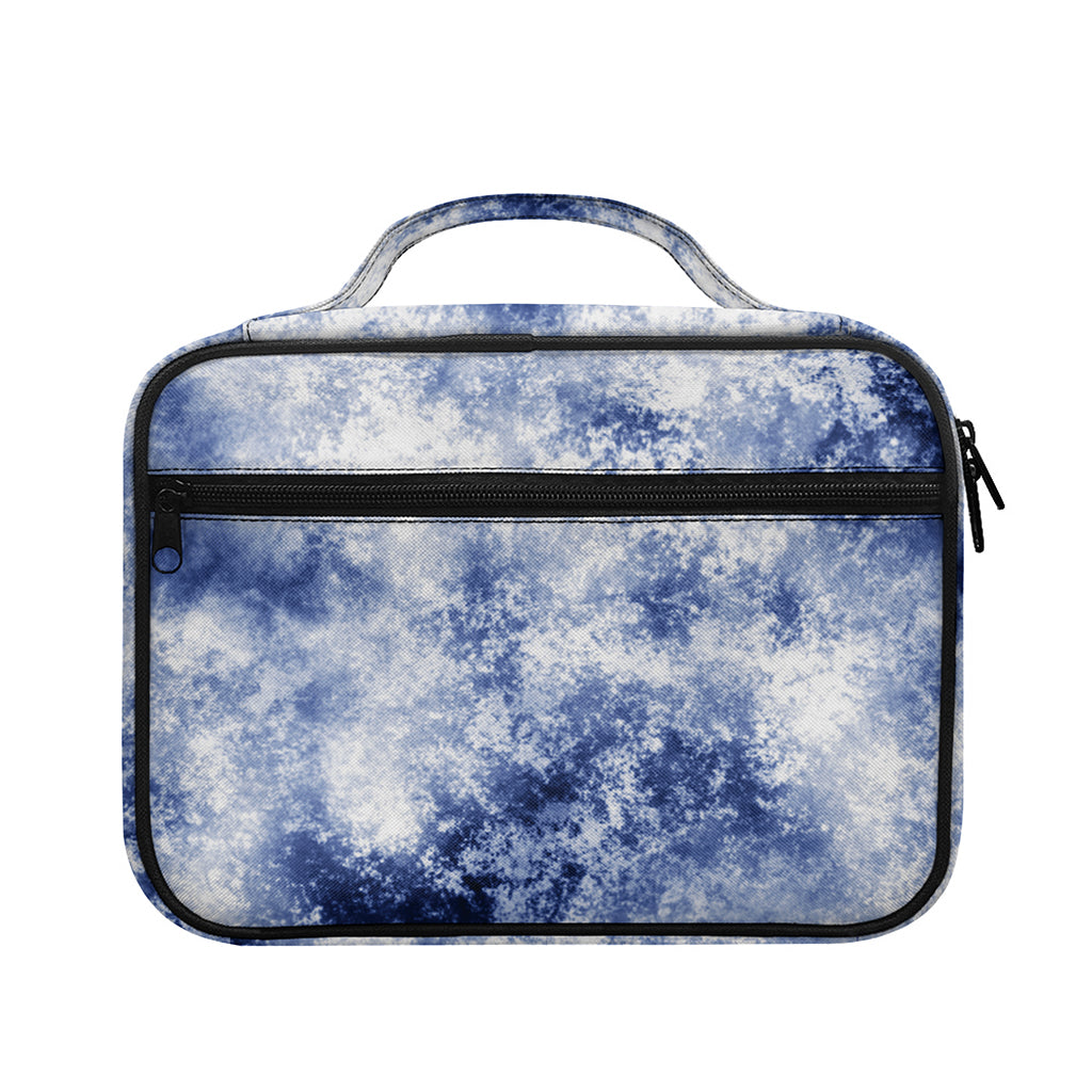 White And Blue Acid Wash Tie Dye Print Briefcase Bible Bag