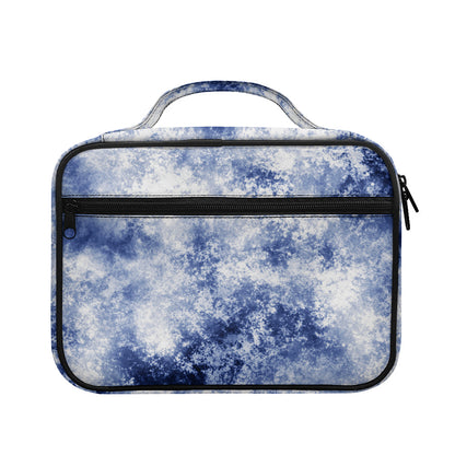 White And Blue Acid Wash Tie Dye Print Briefcase Bible Bag