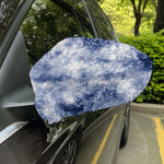 White And Blue Acid Wash Tie Dye Print Car Side Mirror Covers