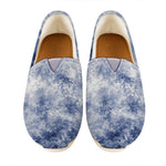 White And Blue Acid Wash Tie Dye Print Casual Shoes