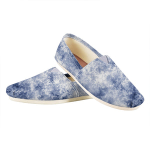 White And Blue Acid Wash Tie Dye Print Casual Shoes