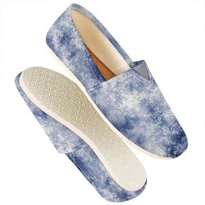 White And Blue Acid Wash Tie Dye Print Casual Shoes