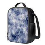 White And Blue Acid Wash Tie Dye Print Crossbody Lunch Bag