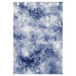 White And Blue Acid Wash Tie Dye Print Curtain