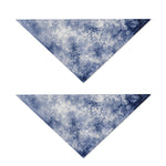 White And Blue Acid Wash Tie Dye Print Dog Bandana
