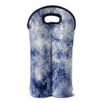White And Blue Acid Wash Tie Dye Print Double Neoprene Wine Tote