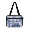 White And Blue Acid Wash Tie Dye Print Double Strap Bible Bag
