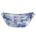 White And Blue Acid Wash Tie Dye Print Fanny Pack