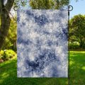 White And Blue Acid Wash Tie Dye Print Garden Flag