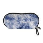 White And Blue Acid Wash Tie Dye Print Glasses Case