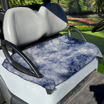 White And Blue Acid Wash Tie Dye Print Golf Cart Seat Cover