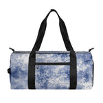 White And Blue Acid Wash Tie Dye Print Gym Bag