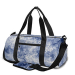 White And Blue Acid Wash Tie Dye Print Gym Bag