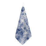 White And Blue Acid Wash Tie Dye Print Hand Towel