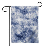 White And Blue Acid Wash Tie Dye Print House Flag
