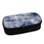 White And Blue Acid Wash Tie Dye Print Insulin Cooler Travel Case