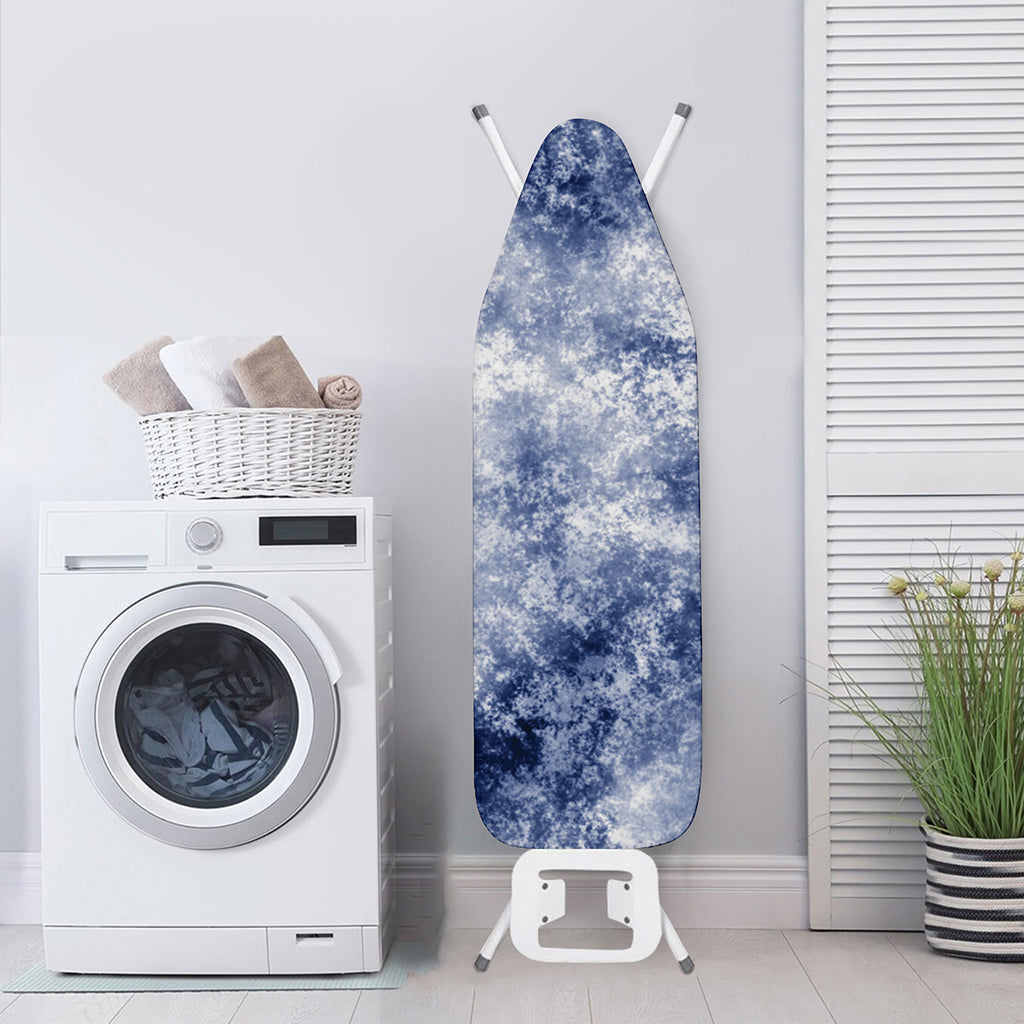 White And Blue Acid Wash Tie Dye Print Ironing Board Cover
