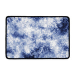 White And Blue Acid Wash Tie Dye Print Kitchen Mat