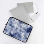 White And Blue Acid Wash Tie Dye Print Laptop Sleeve