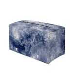 White And Blue Acid Wash Tie Dye Print Leather Tissue Box Cover