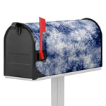 White And Blue Acid Wash Tie Dye Print Mailbox Cover