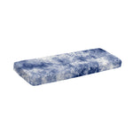 White And Blue Acid Wash Tie Dye Print Piano Keyboard Cover