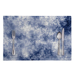 White And Blue Acid Wash Tie Dye Print Placemat
