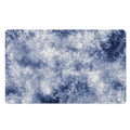 White And Blue Acid Wash Tie Dye Print Polyester Doormat