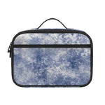 White And Blue Acid Wash Tie Dye Print Portable Lunch Bag