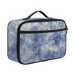 White And Blue Acid Wash Tie Dye Print Portable Lunch Bag