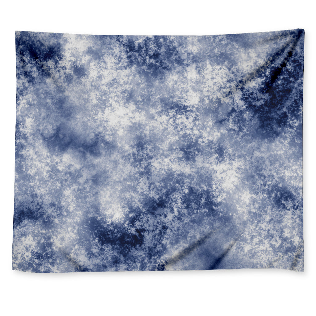 White And Blue Acid Wash Tie Dye Print Tapestry