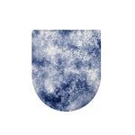 White And Blue Acid Wash Tie Dye Print Toilet Lid Cover