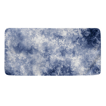 White And Blue Acid Wash Tie Dye Print Towel