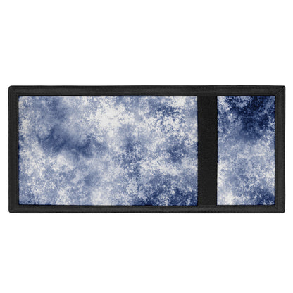 White And Blue Acid Wash Tie Dye Print Trifold Wallet