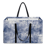 White And Blue Acid Wash Tie Dye Print Utility Tote Bag