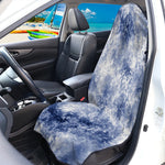 White And Blue Acid Wash Tie Dye Print Waterproof Car Seat Cover