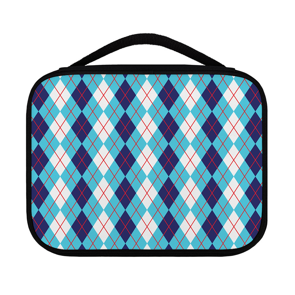 White And Blue Argyle Pattern Print Classic Bible Case