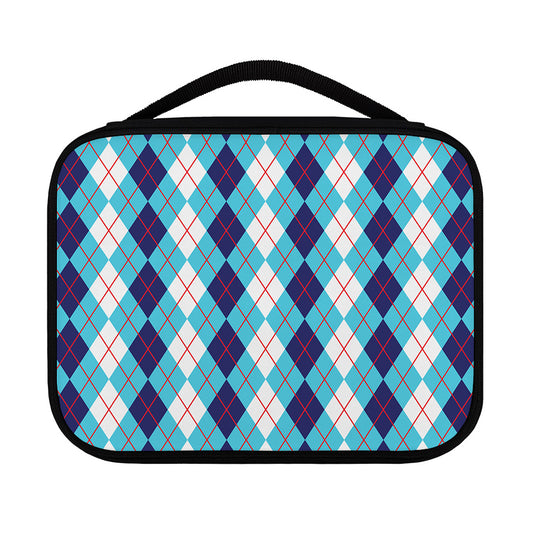 White And Blue Argyle Pattern Print Classic Bible Case