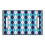 White And Blue Argyle Pattern Print Golf Cart Seat Cover
