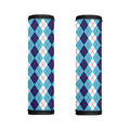 White And Blue Argyle Pattern Print Handle Covers