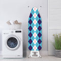 White And Blue Argyle Pattern Print Ironing Board Cover