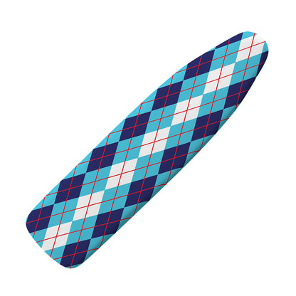 White And Blue Argyle Pattern Print Ironing Board Cover
